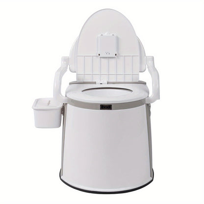 Portable Toilet, Lightweight RV Porta Potty, Bedside Commode with Detachable Inner Bucket & Removable Storage Box for Boat Van Hiking Fishing Bathroom Hospital Camping