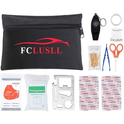 [Holiday Gift] FCLUSLL Car Safety Roadside Kit, Including Car Emergency Jumper, Towing Rope And Multifunctional Shovel, Car Emergency Kit, Holiday Gift for Family And Friends
