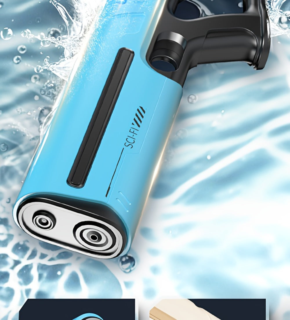 Electric Water Gun for Kids & Adults – LED Pulse Light Auto-Fill USB Rechargeable Squirt Blaster, 40ft Long Range Rapid-Fire, Pool Beach Backyard Summer Toy