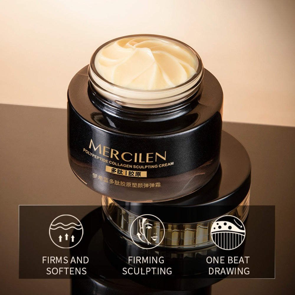 Hyaluronic Acid Collagen Face Cream with Squalane & Glycerin — Alcohol-Free Hydrating Firming Moisturizer for Normal to Sensitive Skin Unisex Daily Skincare
