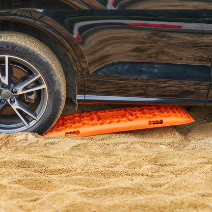 Traction Boards 2-Pack – 10-Ton Off-Road Vehicle Recovery Boards for Mud, Sand & Snow, High-Strength PP with Pull Straps & Storage Bag for SUV, Truck & RV