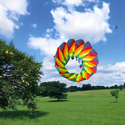 Rotating Lotus Tail Kite 3D Flower Basket Iridescent Kite for Kids Adults Outdoor Beach Park Flying Fun Easy to Fly Birthday Gift Boys Girls