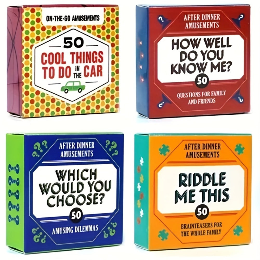 How Well Do You Know Me Card Game – 50 Questions Conversation Starter for Family & Friends, Portable After Dinner Party Game for Camping, Holidays & Game Night