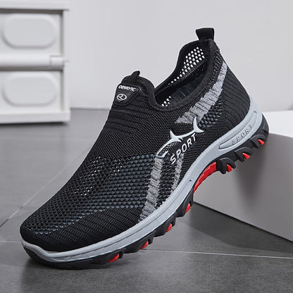 Men's Athletic Shoes - Breathable Comfort & Slip-On Ease