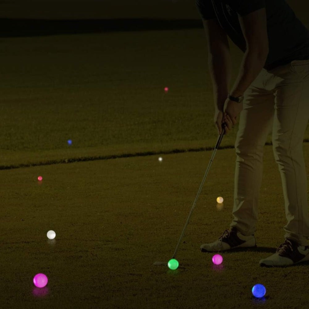 LED Golf Balls Glow in the Dark – Ultra-Bright 3-LED Night Golf Balls with 8-Min Reset Timer & Mesh Bag, 3 or 6 Pack | Best Night Golf Gift for Men Women Teens Beginners