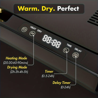 Electric Towel Warmer 35L Large Capacity Foldable Blanket Warmer with Timer & Drying Mode – Fast Heating Towel Bucket for Bathroom, Spa & Salon, Includes 6 Tablets, White