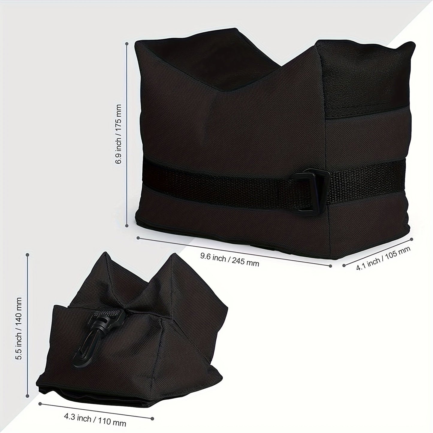 Shooting Rest Sandbag Bags Front & Rear Support Stand Holders for Rifle Gun Shotgun Bench Rest Target Sports Hunting Photography Unfilled Tactical Shooting Bag Set