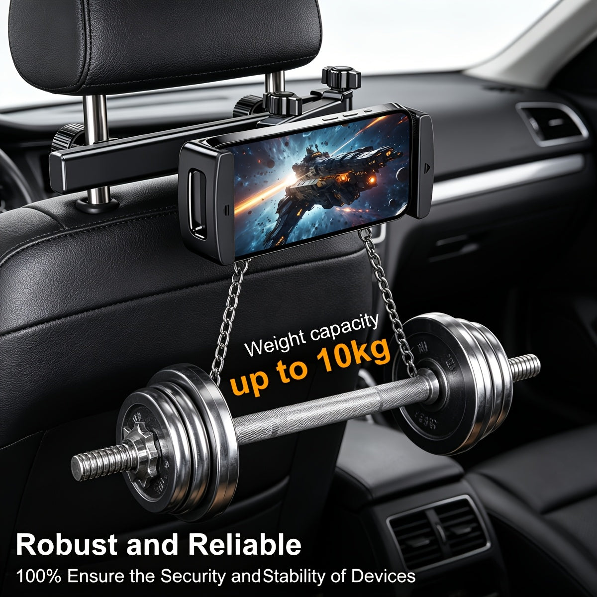 Car Tablet Bracket, Headrest Tablet Holder, Headrest Bracket Bracket Bracket, Bracket Bracket Bracket Compatible with Ipad Air Mini, Other 4, 7-12, 9-Inch Mobile Phones And Tablet Devices