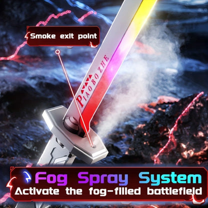 LED Katana Sword 31.5" Pro Cosplay Light Katana with Ejecting Spark, Water Mist, Multi-Color LED & Sound Effects – Type-C Rechargeable Luminous Saber for Teens Adults Vlog Role Play Gift