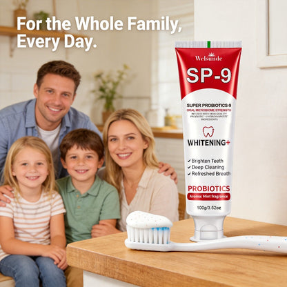 Probiotic Toothpaste with Hydroxyapatite – Super Probiotics-9 European Formula, Deep Cleaning & Gum Care, Mint Fresh Breath, Teeth Brightening Oral Care Gift for Women & Men, 100g