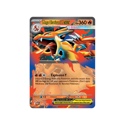 Mega Charizard Pokemon TCG Tin – 4 Booster Packs + 1 Foil Promo Card | Mega Charizard X ex or Y ex | Official Collector Gift for Kids, Teens & Pokemon Fans