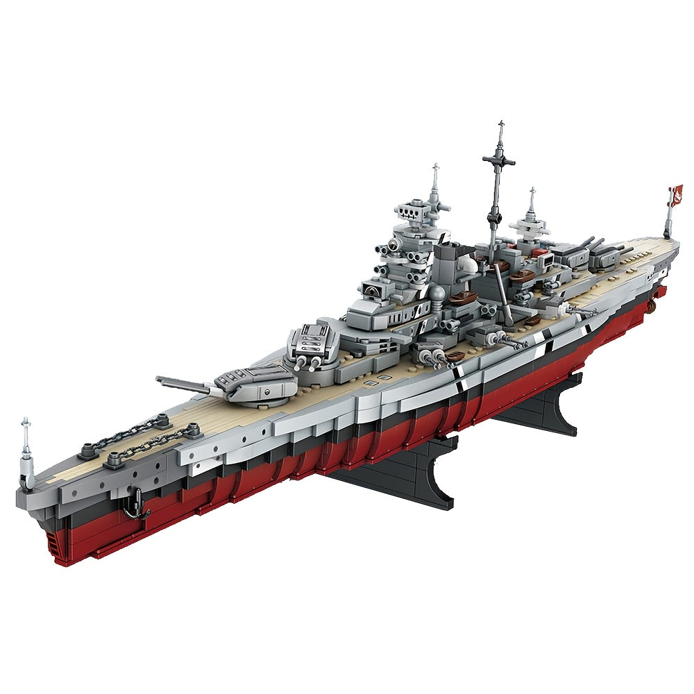 MOC Battleship Building Block Set 2081pcs – Large Scale Tech Warship Brick Model Kit 4201, Adult Collectible Display Toy, Unique Gift for Military Ship Enthusiasts Brick Builders & Teens