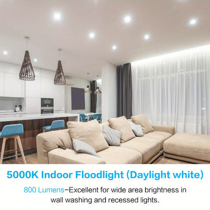 BR30 LED Flood Light Bulbs 12W 800 Lumens 5000K Daylight White Non-Dimmable – 25000 Hour Lifespan E26 Base Recessed Lighting Bulbs for Indoor Ceiling Can Lights, 6 Pack 12 Pack 24 Pack