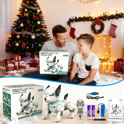 Robot Dog Toy for Kids Upgraded Intelligent Electronic Pet – AI Dialog Interaction Stunt Performance Programmable Behavior Interactive Companion STEM Birthday Halloween Christmas Gift Boys Girls