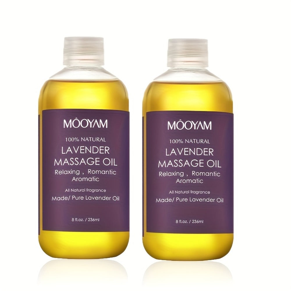 Body Massage Oil with Lavender, Nut Oil & Grapefruit - Deeply Moisturizing Aromatherapy Oil for Dry Skin, Relaxation & Nourishment, Lightweight Non-Greasy Formula for Women & Men