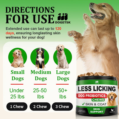 Dog Immune & Gut Support Chews 120ct – Chicken Flavor Soft Chews for Healthy Skin & Coat, Digestive Health & Immune Boost – Daily Wellness Supplement for All Breeds & Ages