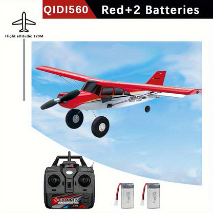 RC Airplane QIDI560 M7 Brushless Fixed Wing – 6-Channel 6-Axis Gyro Remote Control Plane with 3D Stunts, EPP Foam Aircraft, 120M Range, 2 Batteries Included, Gift for Beginners & Hobbyists