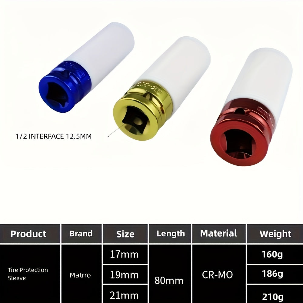 5pcs 1/2"""" Lug Nut Socket Set - Protect Your Tires And Wheels With Deep Impact Sockets
