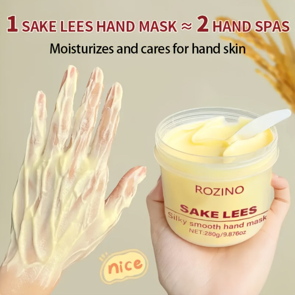 Hand Mask Cream 280g Moisturizing Brightening with Licorice & Distillers Grains – Deep Hydration for Dry Rough Peeling Hands, Hypoallergenic Anti-Aging Skin Care Treatment for Women