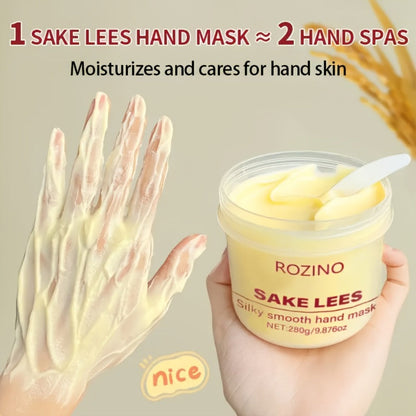 Hand Mask Cream 280g Moisturizing Brightening with Licorice & Distillers Grains – Deep Hydration for Dry Rough Peeling Hands, Hypoallergenic Anti-Aging Skin Care Treatment for Women