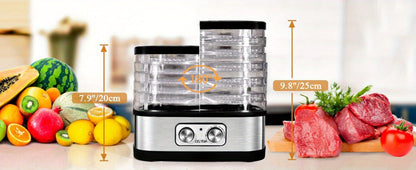 Food Dehydrator 240W with Temperature Control | BPA-Free Dishwasher-Safe Trays, Electric Food Dryer for Jerky, Fruits, Herbs & Vegetables, Recipe Book Included – 5-Tray & 8-Tray Options