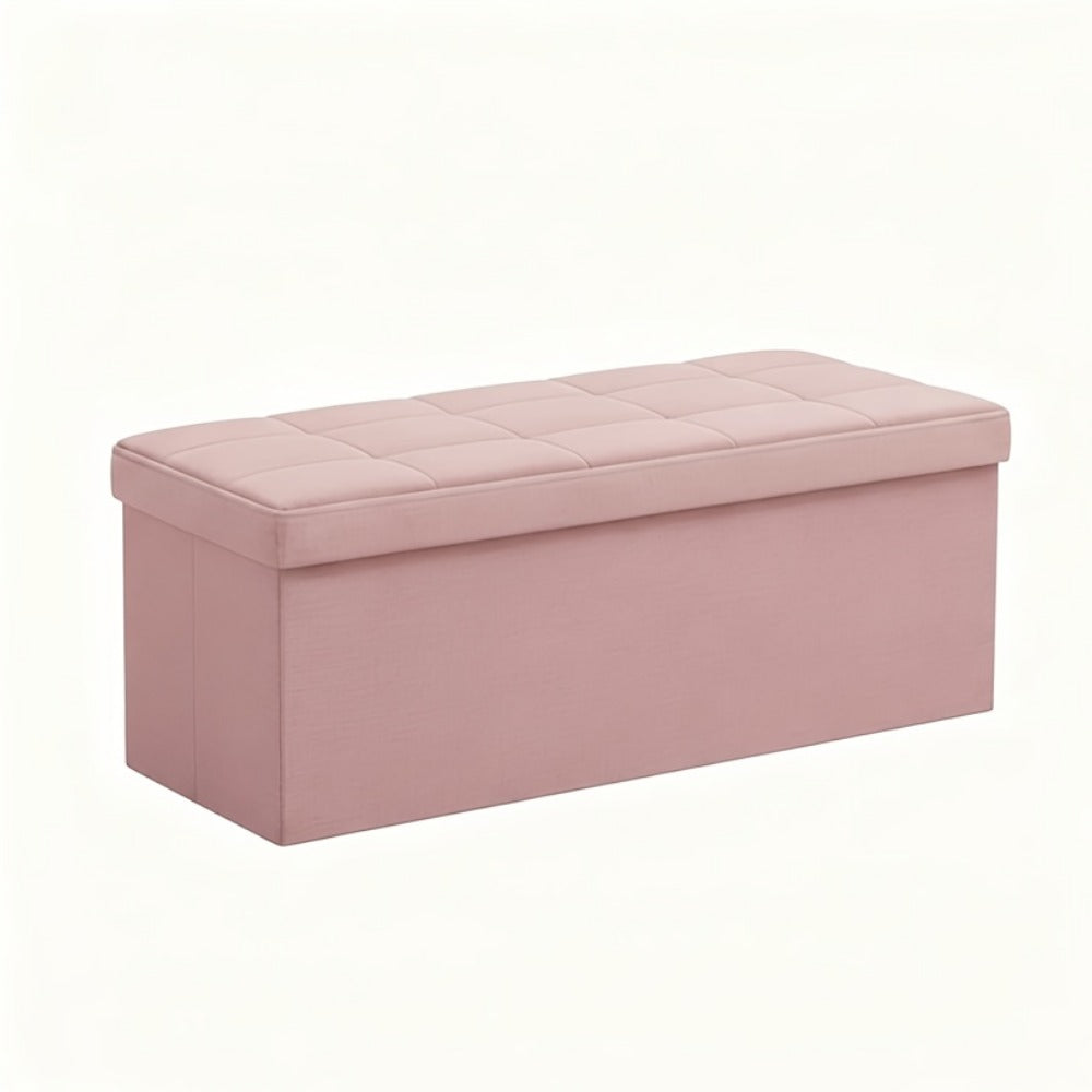 43-Inch Foldable Ottoman with Padded Seat for Comfortable Everyday Seating detail image - detail view 11