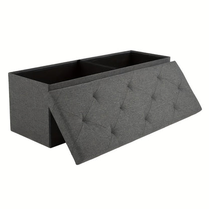 Ottoman, Outdoor Storage Bench 30 & 43 Inch Folding Deck Box with Padded Seat, Patio shown in the main product view