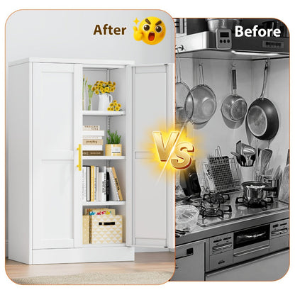 43-Inch Metal Storage Cabinets And Pantry Cabinets with Adjustable Shelves for Kitchen detail image - detail view 10