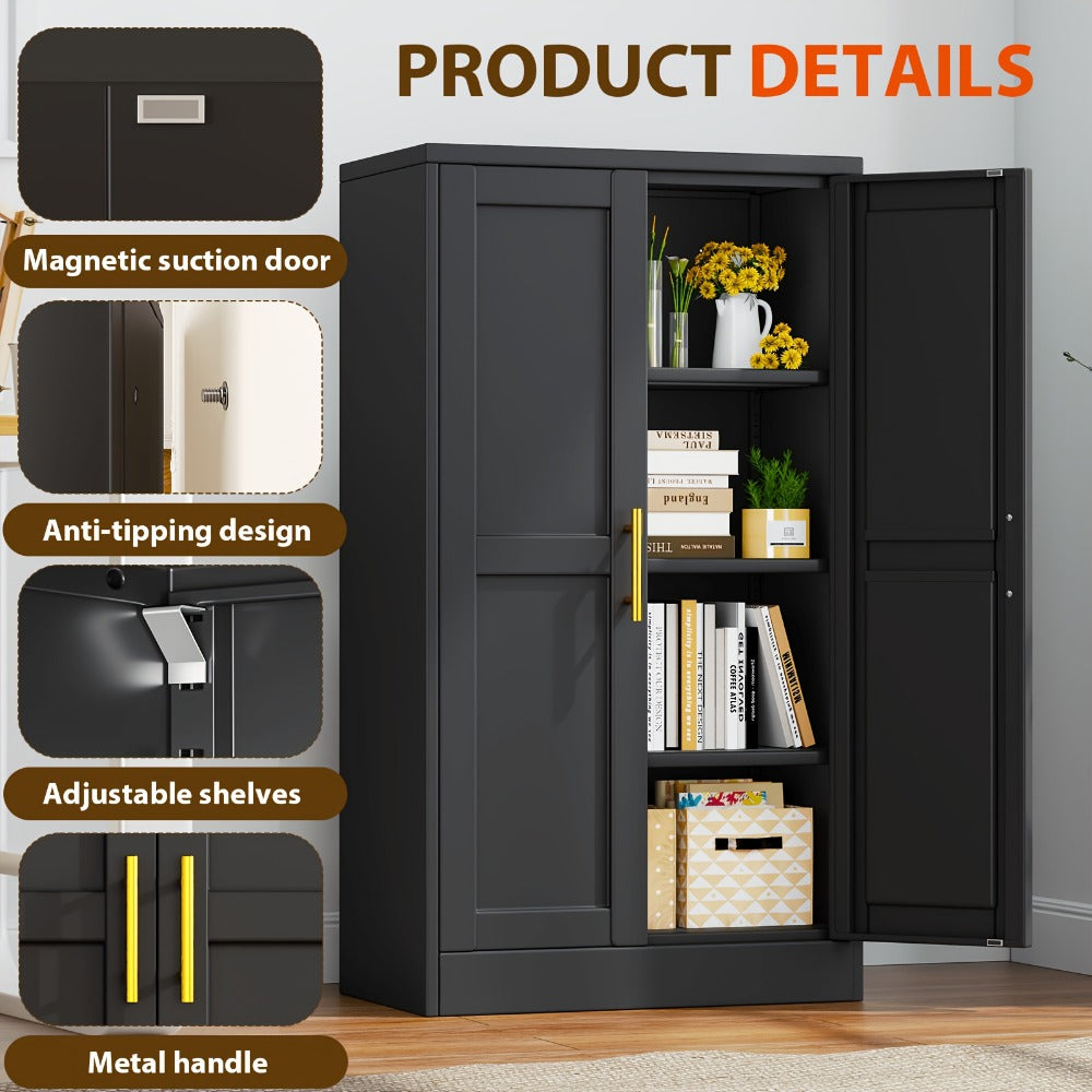 43-Inch Metal Storage Cabinets And Pantry Cabinets with Adjustable Shelves for Kitchen detail image - detail view 11