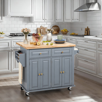 Kitchen Island Cart shown in the Gray option