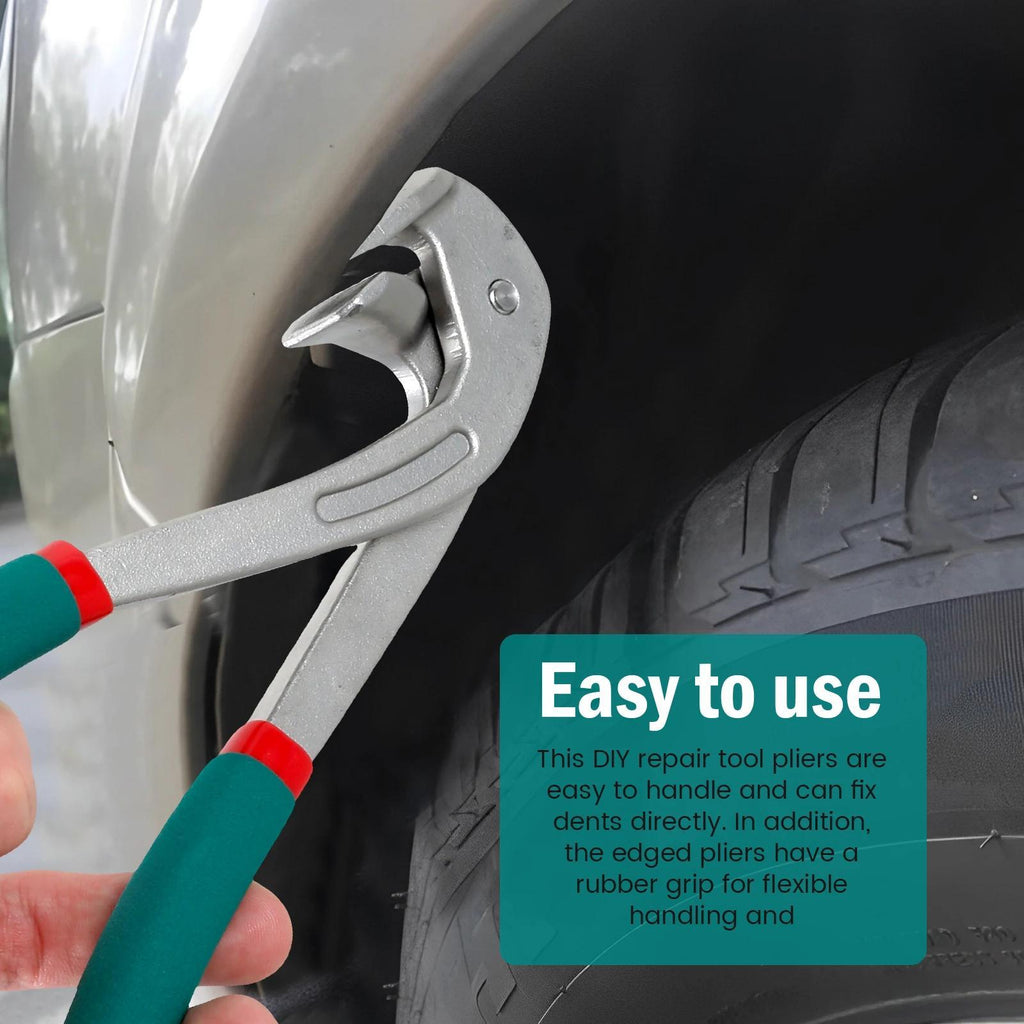Heavy Duty Body Dent Edge Pliers | Portable Auto Collision Repair Edge Pliers - Door Edge Hawkbill Pliers, Ergonomic Green Handle & Durable Construction, Door Wing Crimping Tool, Stainless Steel Material By Yx&St