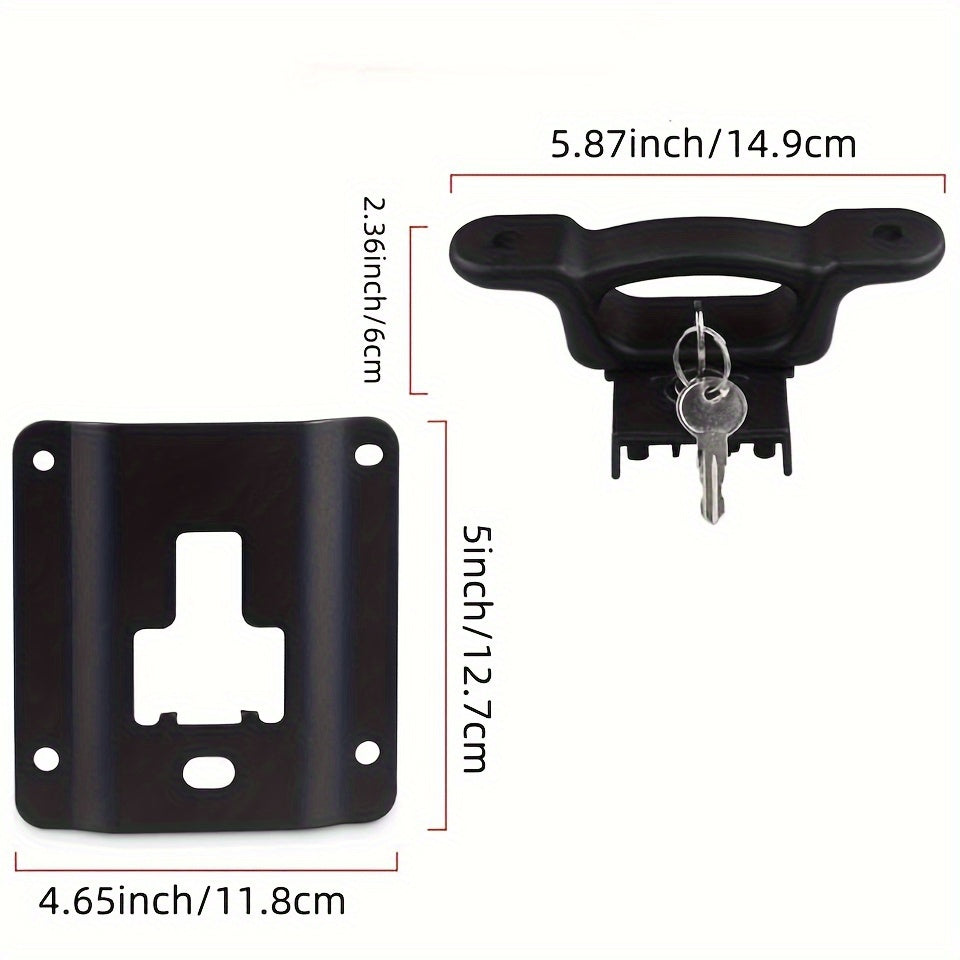 4pcs Set with Locking Buckle, for F150 F250 F350 and Raptor 2015-2024 Models, Truck Bed Cargo Securement Bracket, Anchor Clip Plate with Key Locking Anchor Replacement Accessories