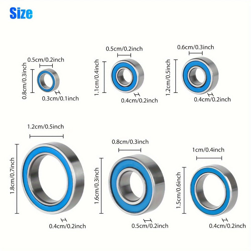 RC Ball Bearing Set 21pcs for Traxxas Slash 4x4 Stampede 4WD VXL 1/10 Scale – Alloy Steel Sealed Bearings Upgrade Kit Reduce Friction Boost Speed RC Crawler Replacement Parts Performance Gift