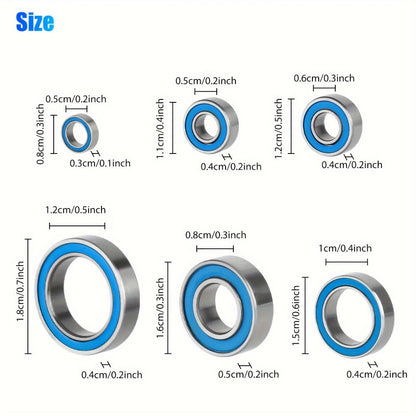 RC Ball Bearing Set 21pcs for Traxxas Slash 4x4 Stampede 4WD VXL 1/10 Scale – Alloy Steel Sealed Bearings Upgrade Kit Reduce Friction Boost Speed RC Crawler Replacement Parts Performance Gift