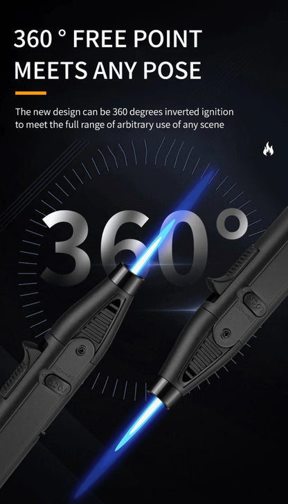1300°F Torch Lighter 5pcs Blue Flame Windproof Refillable with Safety Lock - Jet Flame for Candles, Grill, BBQ & Camping | Gift Box Available | Butane Not Included