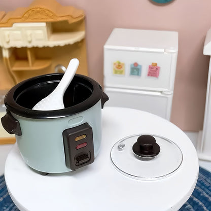 Miniature Dollhouse Kitchen Appliance Set 1:12 Scale 3 Pcs – Rice Cooker, Juicer & Coffee Maker Models, Realistic Dollhouse Decor Accessories, Collectible Gift for Miniature Enthusiasts & Collectors