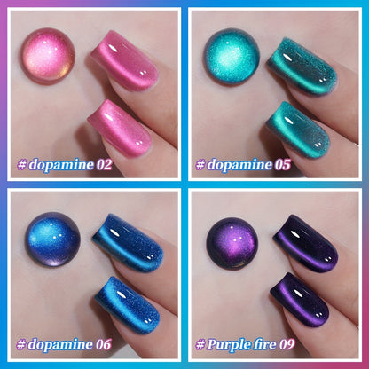 Cat Eye Gel Polish Set 4 Colors – Interstellar Galaxy Series Magnetic Nail Polish with Dazzling Shimmer Luster, UV LED Soak-Off Gel for Salon Nail Art & Home Manicure Gift for Women
