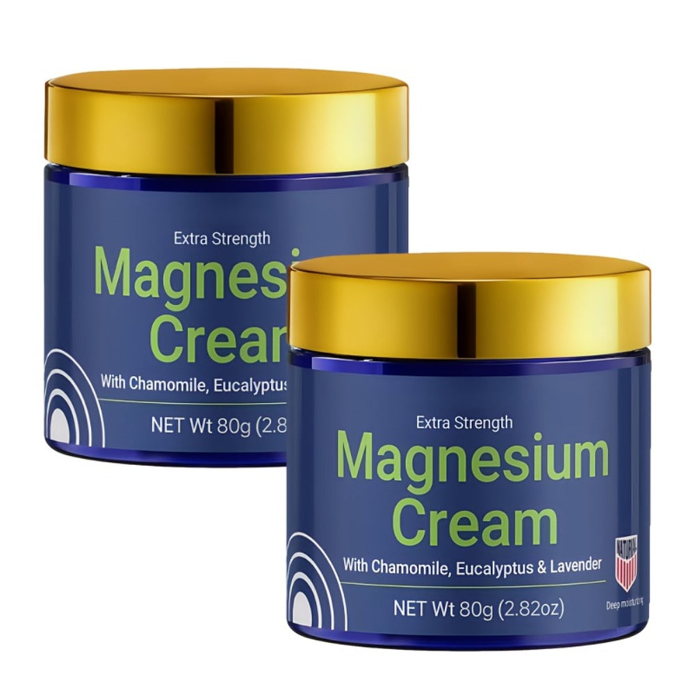 Magnesium Deep Hydration Body Lotion 2-Pack — Fast Absorbing Non-Greasy Moisturizing Cream for Dry Skin, Skin-Friendly Formula for Office Workers Athletes Seniors Daily Body Care