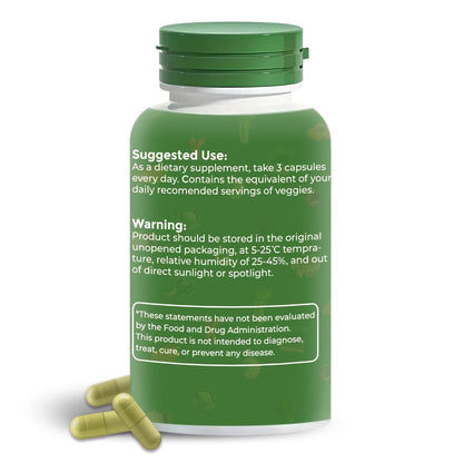 Superfood Capsules Fruits & Vegetables — 90 Fruit + 90 Veggie Capsules per Set | Whole-Food Daily Nutrition with Phytonutrients & Antioxidants for Women, Men & Teens | Natural Flavor