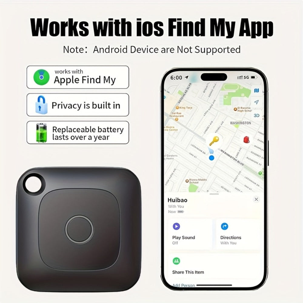 GPS Tracker Anti-Lost Device Real-Time Locator No Subscription No Installation for Car Vehicle Pet Dog Child Elderly Compatible with iOS Android Portable Mini Smart Tracking Tag 1 or 4 Pack