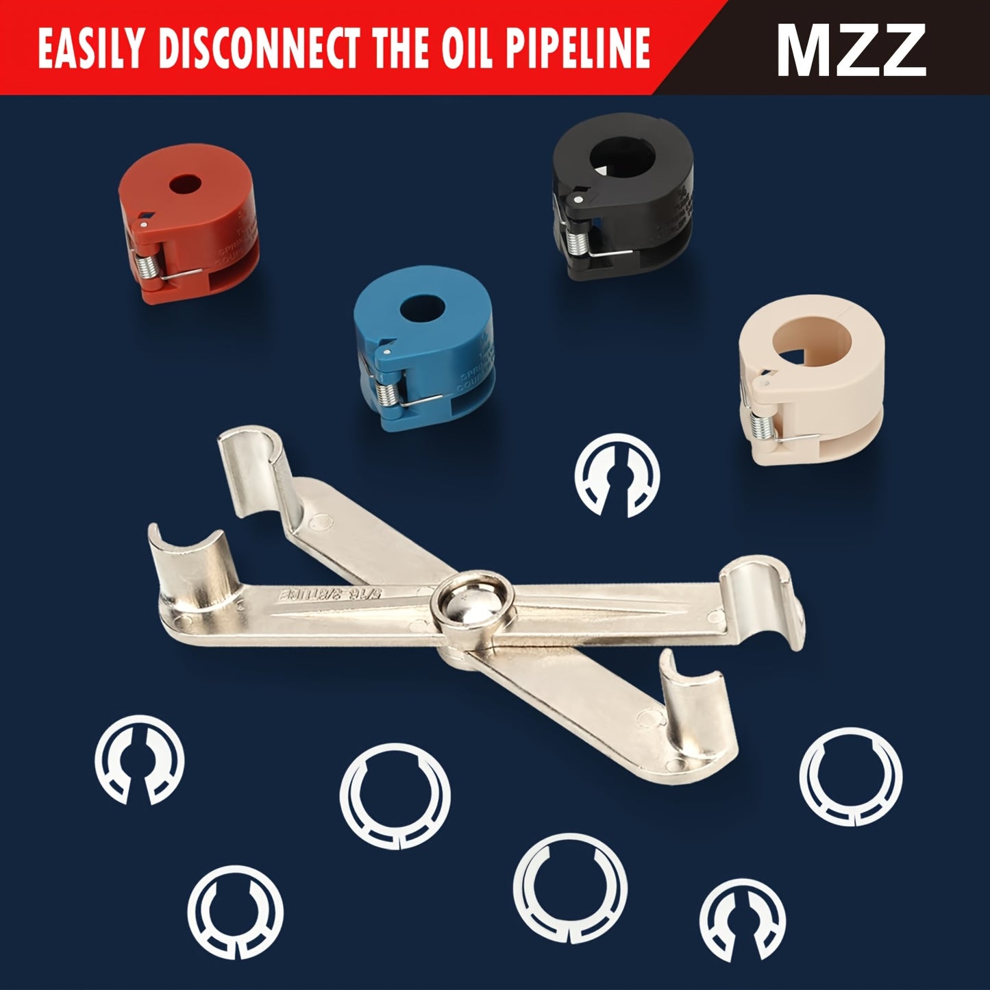 [Quick Disconnect Tool Kit] 26pcs Master Quick Disconnect Tool Kit, Fuel Line Disconnect Tool Set with Fuel And AC Disconnect Pliers, Fuel Line Removal Tool Set for AC Fuel & Transmission Systems