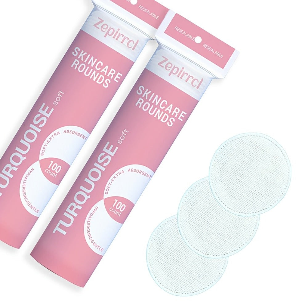 Cotton Rounds Makeup Remover Pads 600pcs — Soft Lint-Free Disposable Facial Cleansing Pads for All Skin Types, Toner Application, Eye & Nail Polish Removal, 6 Packs x 100 Count