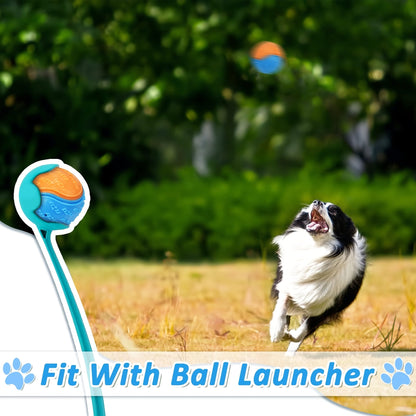 Squeaky Dog Balls High Bounce 2.5in Chew Teething Toy for Dogs - Durable Rubber Interactive Play & Training Ball Compatible with Ball Launcher, Pack of 1 3 6, Puppy to Large Dog, No Battery Needed