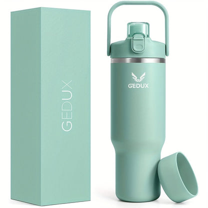 Insulated Water Bottle 32oz 40oz Stainless Steel Leak-Proof Sports Water Bottle with Handle Matte Finish Vacuum Thermos for Gym Hiking Camping Office Travel