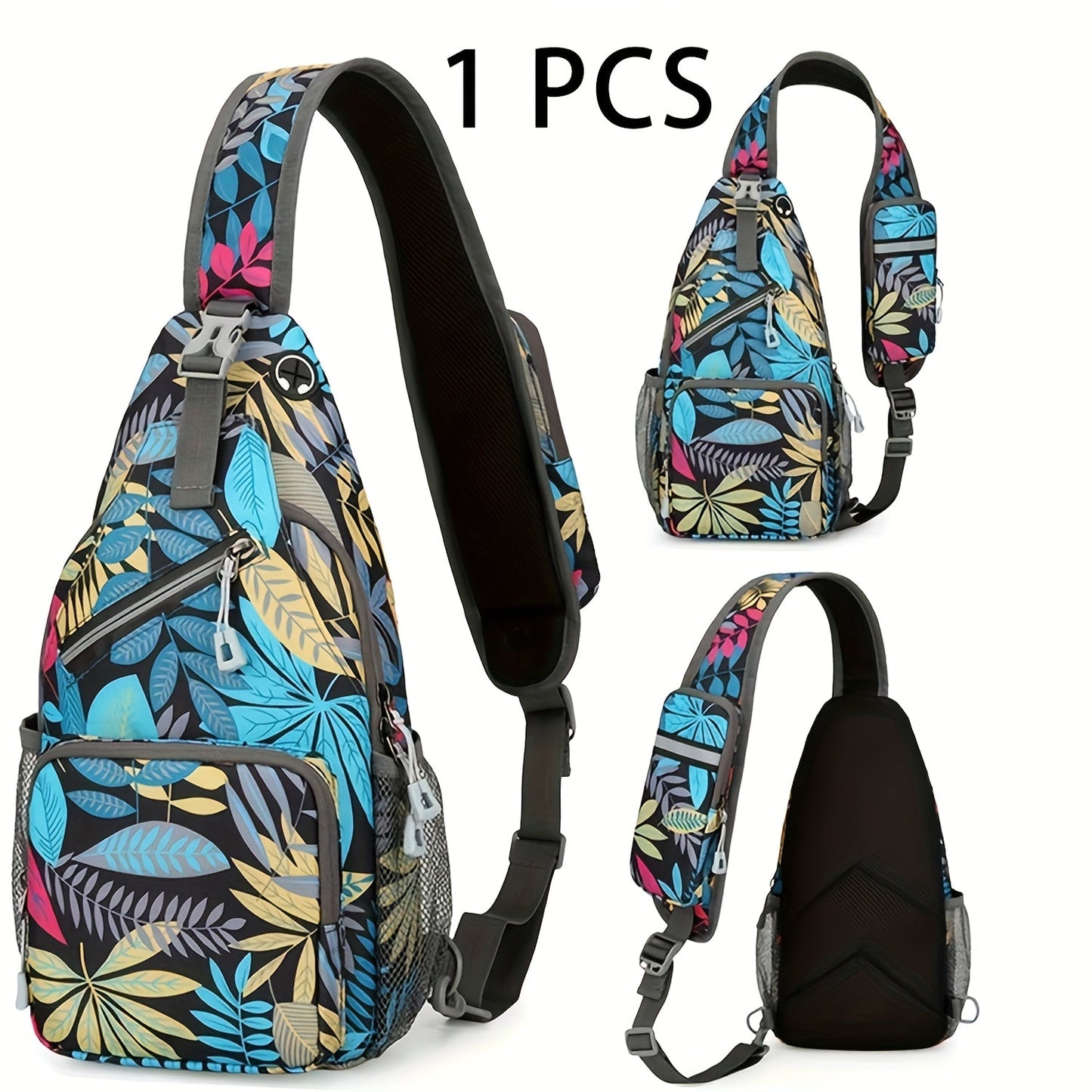 Crossbody Bag for Women & Men, Large Capacity Single Shoulder Bag with Zipper, Lightweight Multi-Pocket Design, Casual Sling Bag for Travel, Hiking, Work & Daily Use – Multiple Colors Available