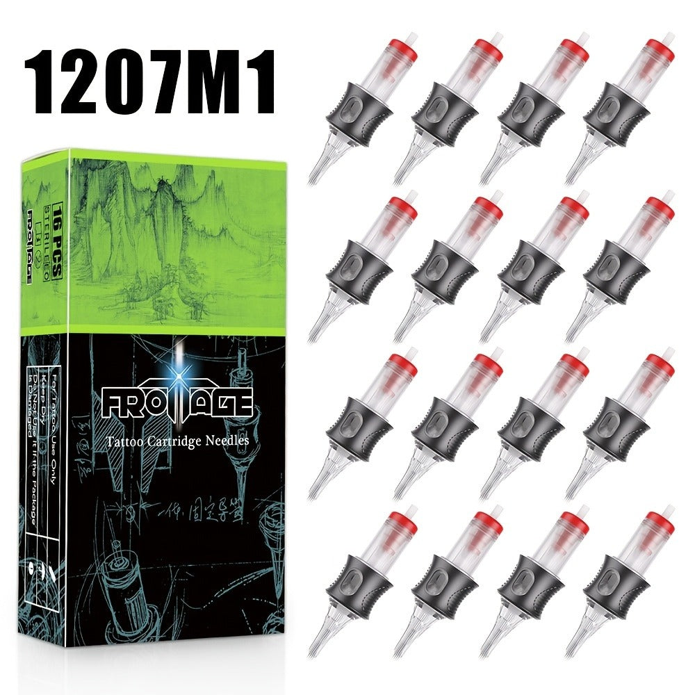 Tattoo Needle Cartridge Set 26 Sizes Integrated High Transparency Tips Round Liner Shader Curved Magnum M1 RL RS CM Disposable for Professional Artists & Beginners
