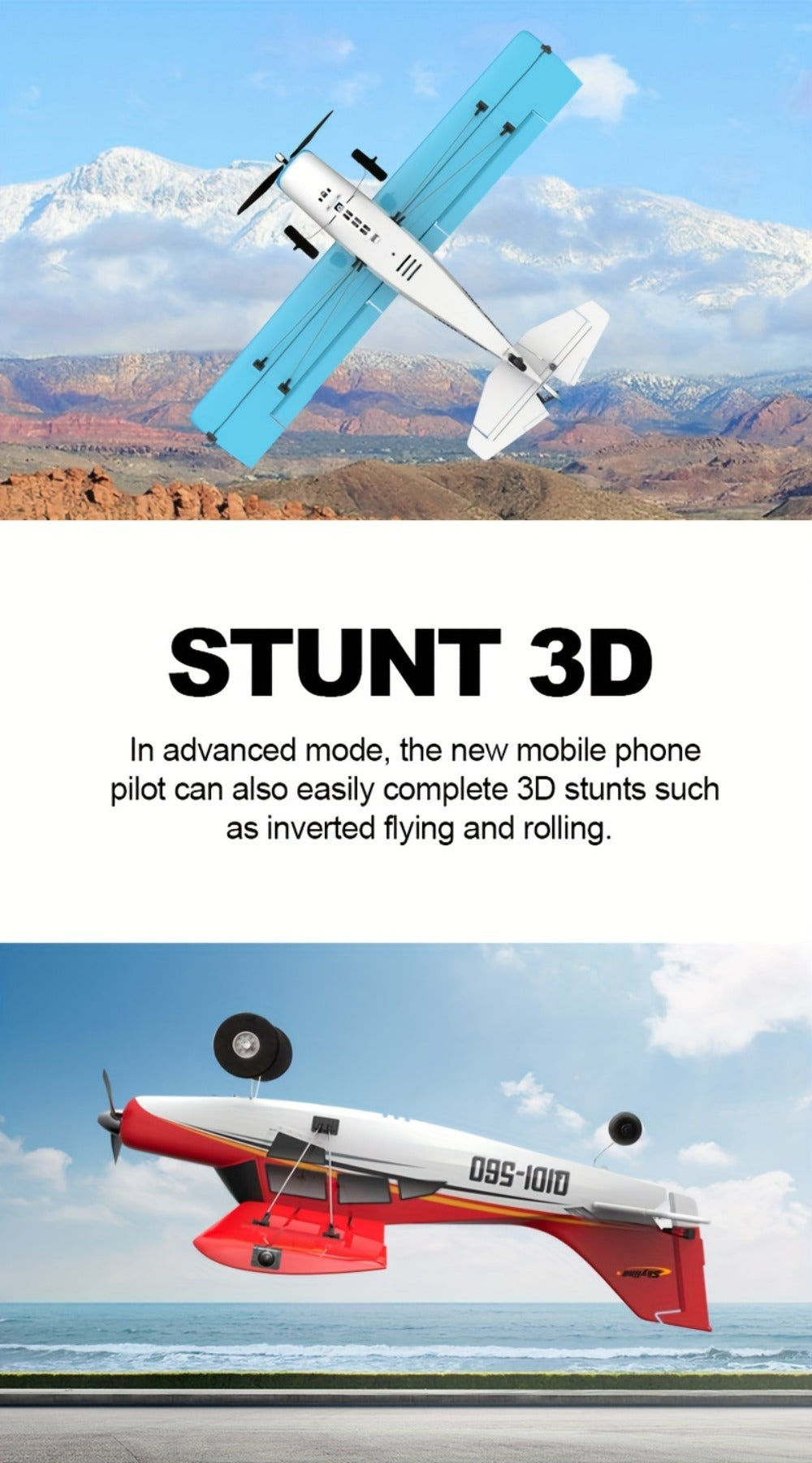 Brushless Fixed Wing RC Plane 6-Channel 6-Axis Gyro 3D Aerobatic Stunts 2 Batteries Included – QIDI560 M7 EPP Foam Remote Control Airplane 120M Range Hobbyist Outdoor Gift Red Blue