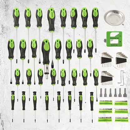 Precision Screwdriver Set Magnetic Insulated - 10/100/126/132 Piece Hex Bit Kit for Electronics Phone Auto Repair DIY with Organized Storage Case