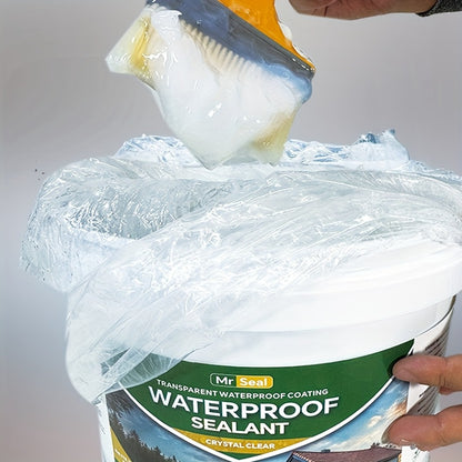 Clear Waterproof Sealant 11LB / 5kg – Fast-Dry Transparent Adhesive for RV, Boat, Roof, Gutter, Pipe & Tile | Multi-Surface Leak Repair | Includes Brush