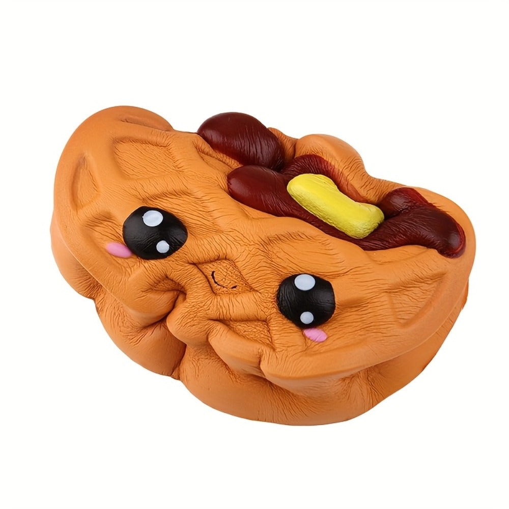 Jumbo Squishy Slow Rising Toy Scented – Giant Chocolate Biscuit Cheese Squishies for Kids, Soft PU Squeeze Stress Relief Sensory Toy, Cute Food Squishy Gift for Girls Boys